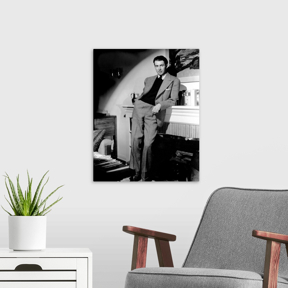A modern room featuring James Stewart - Vintage Publicity Photo