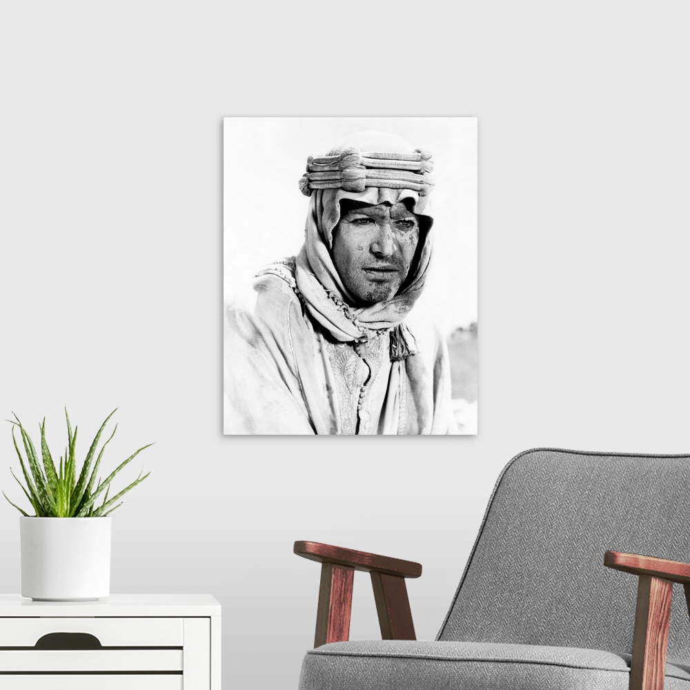 A modern room featuring LAWRENCE OF ARABIA, Peter O'Toole, 1962.