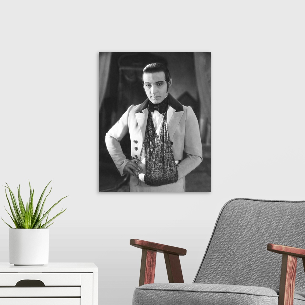 A modern room featuring Rudolph Valentino in The Eagle - Movie Still