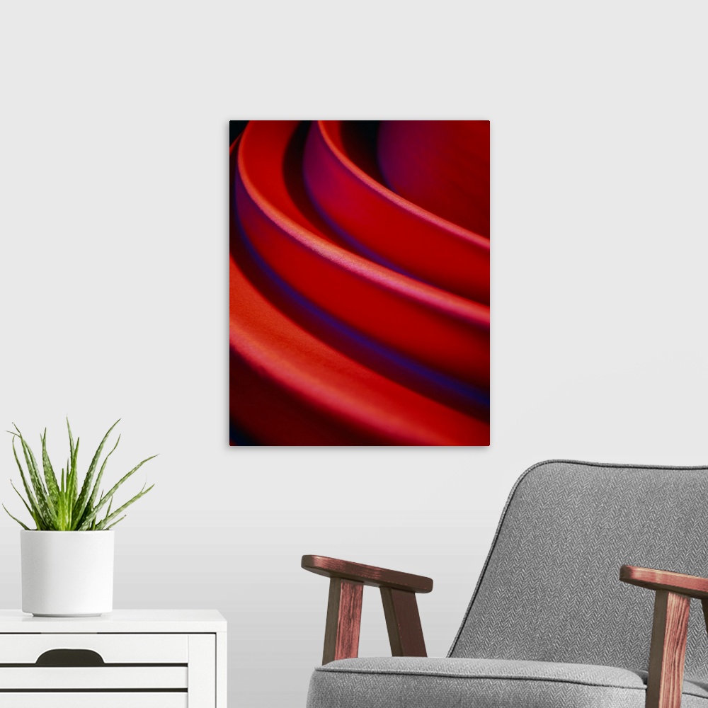 A modern room featuring Abstract red background