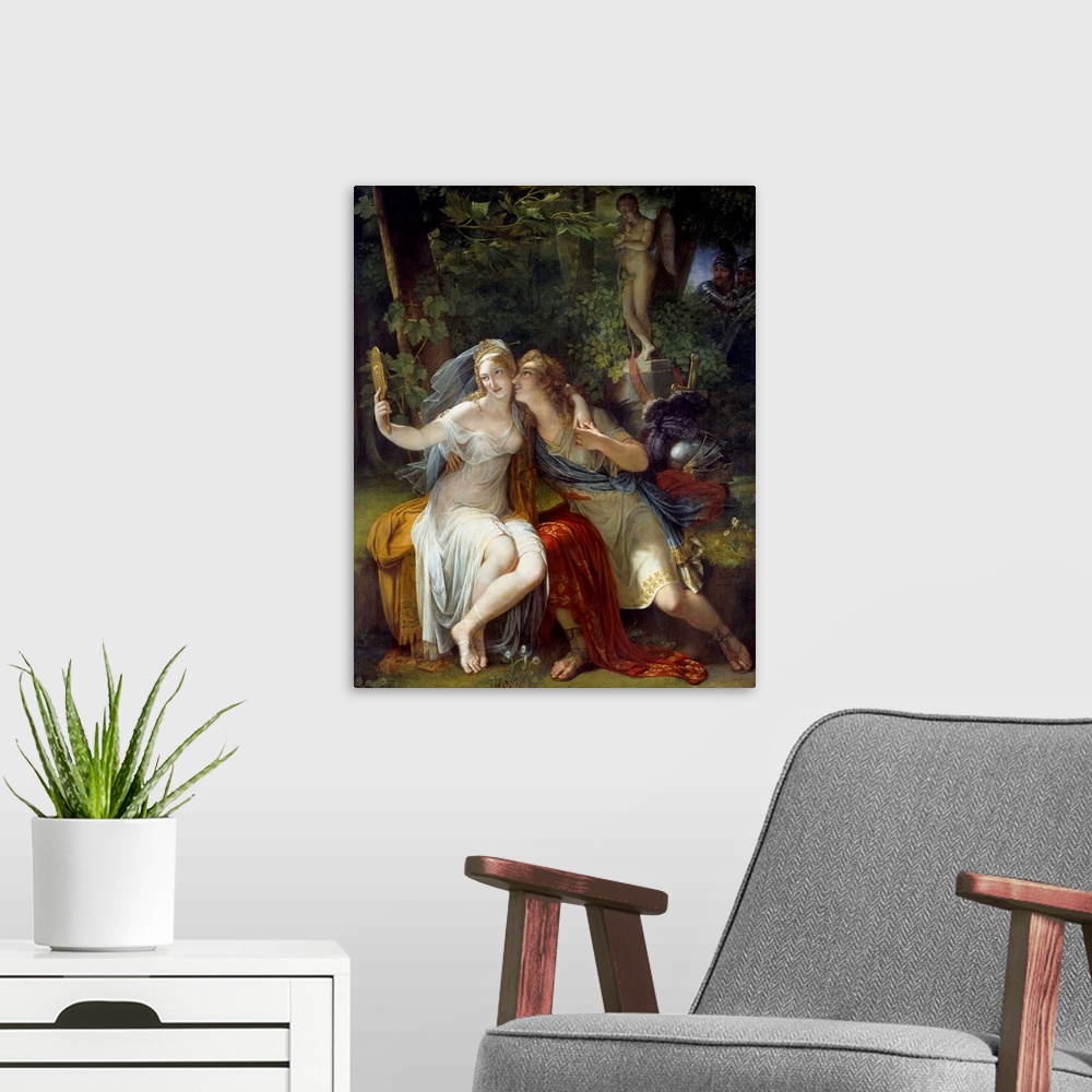A modern room featuring Renaud and Armide. Painting by Antoine Ansiaux (1764-1840), 19th century. Oil on canvas. 2,11 x 1...