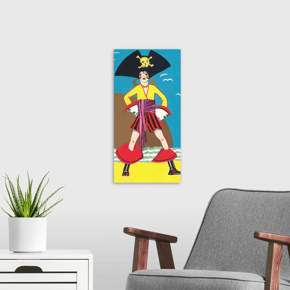 A modern room featuring Saucy Pirate Girl