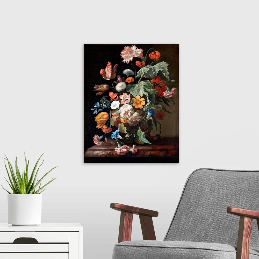 Still-Life With Flowers By Rachel Ruysch Wall Art, Canvas Prints ...