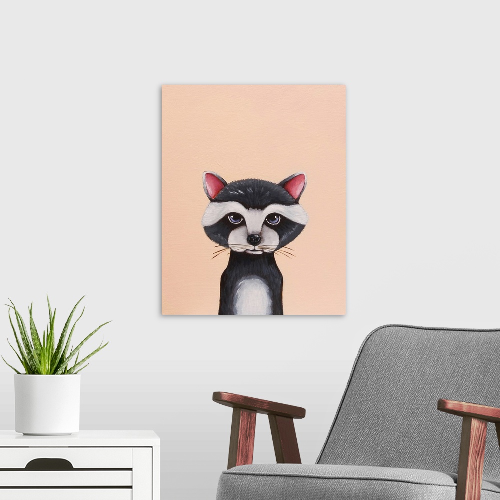 A modern room featuring Baby Raccoon
