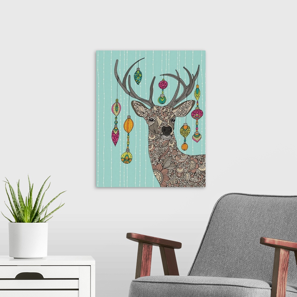 Deer Ornaments Wall Art, Canvas Prints, Framed Prints, Wall Peels ...