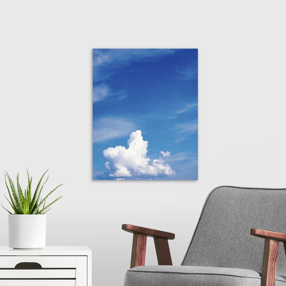A modern room featuring Clouds in Sky