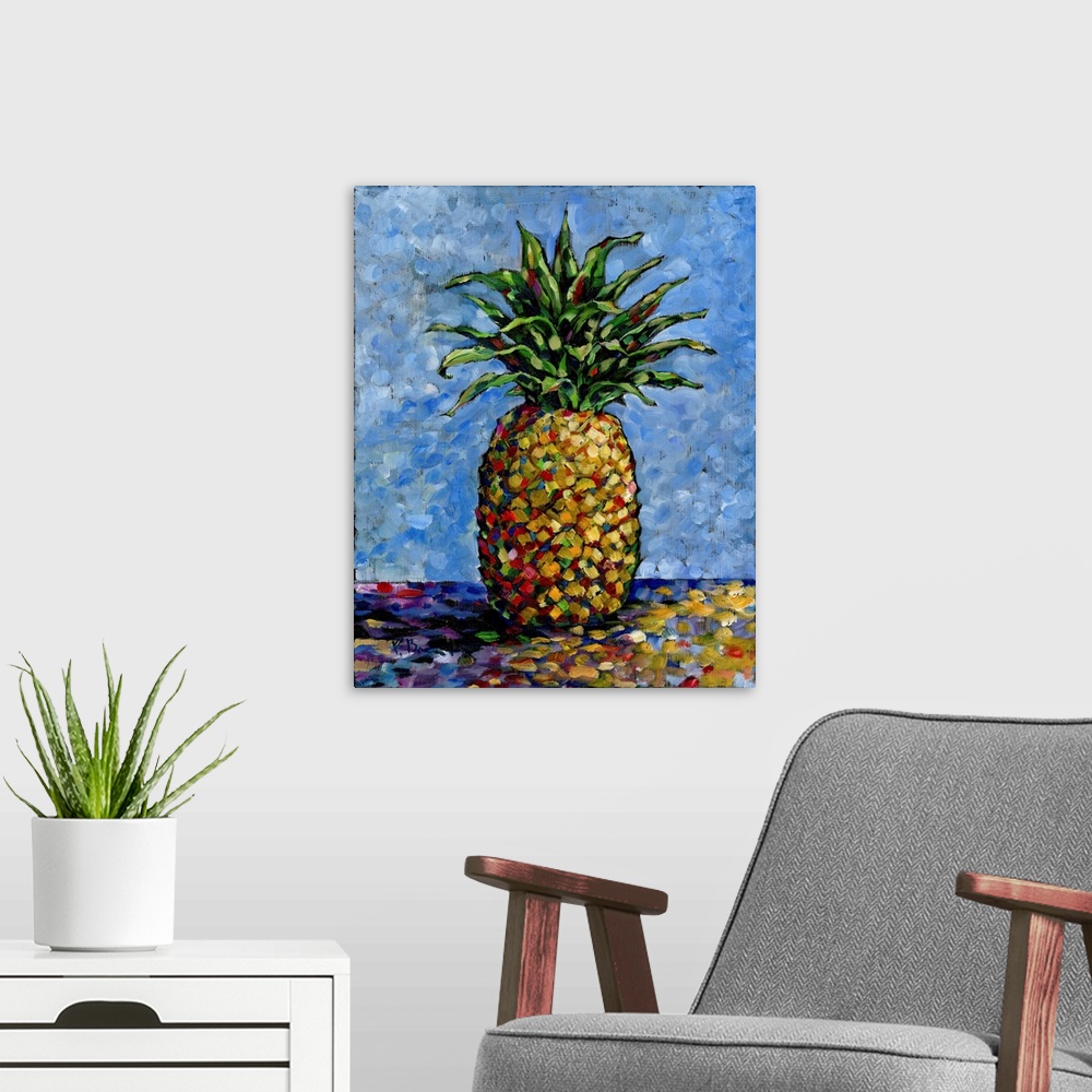 A modern room featuring Impressions Of Pineapples II