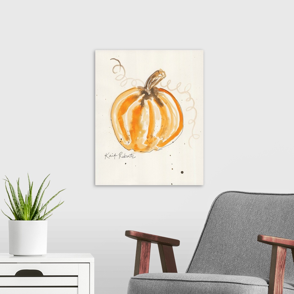 A modern room featuring P Is For Pumpkin