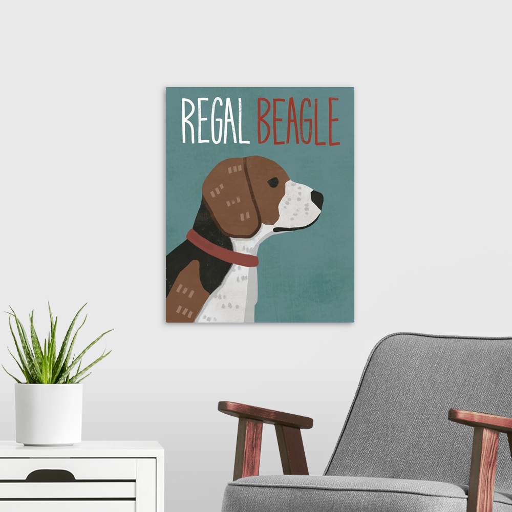 A modern room featuring Regal Beagle