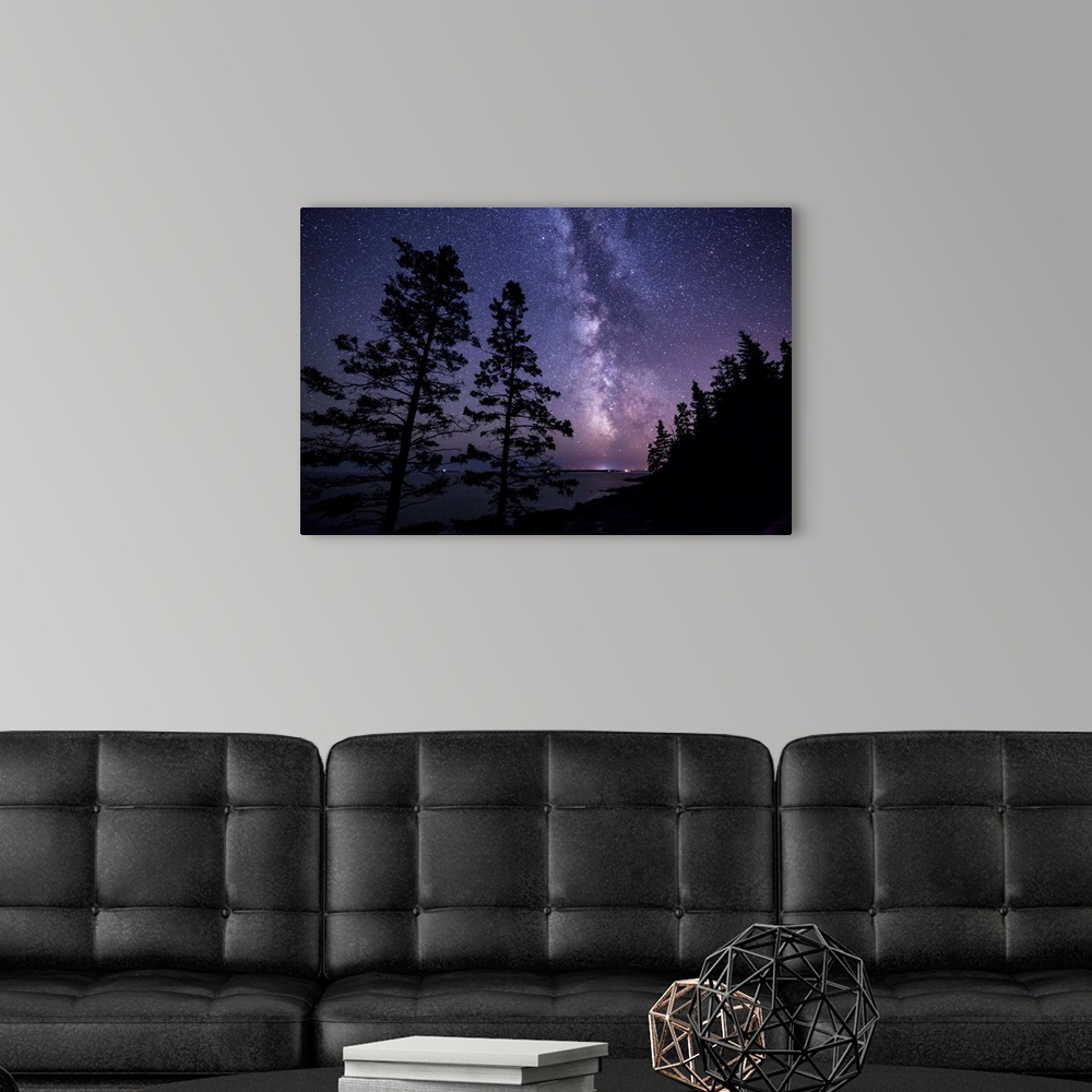 The Milky Way over the coast in Acadia National Park in Maine Wall Art ...