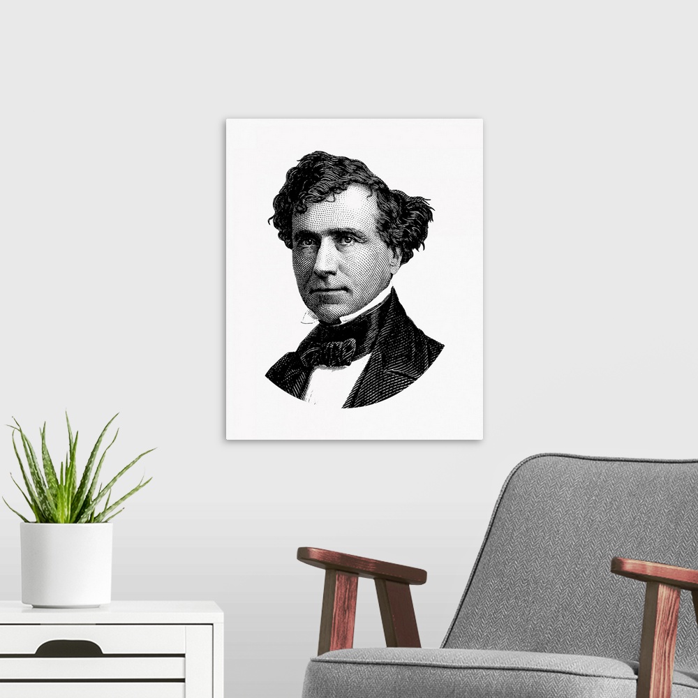 A modern room featuring United States political history design of President Franklin Pierce.