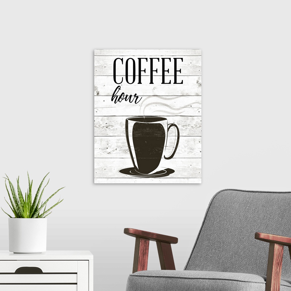 A modern room featuring Coffee Hour