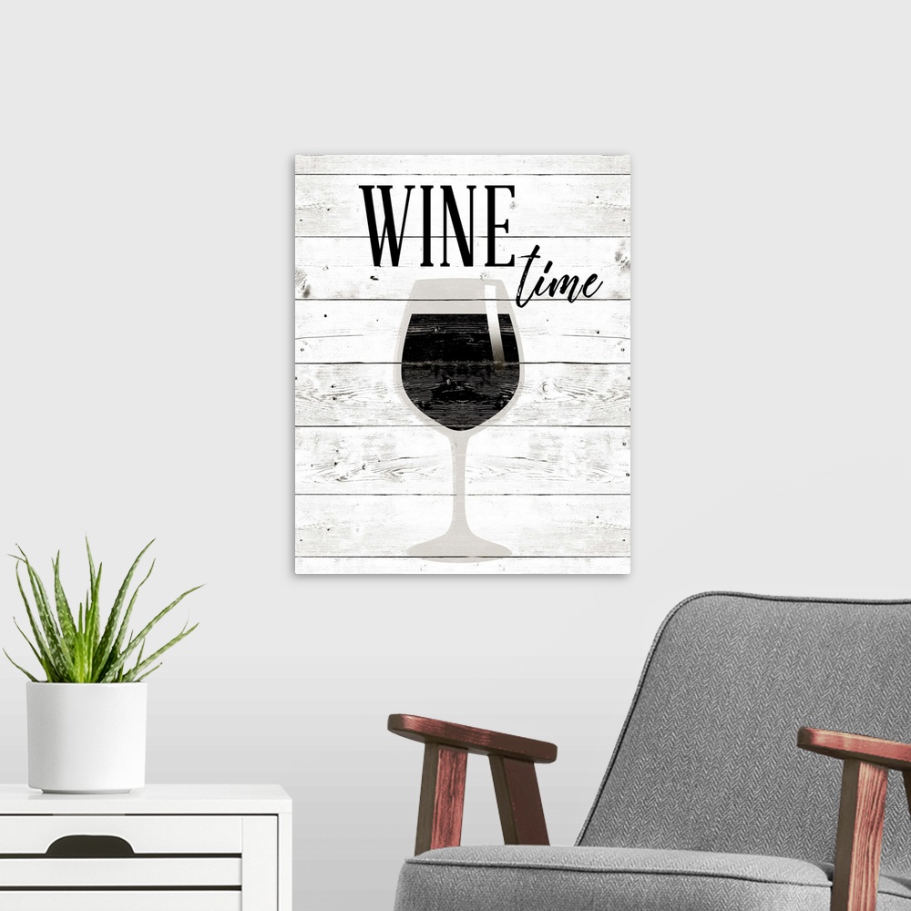 A modern room featuring Wine Time