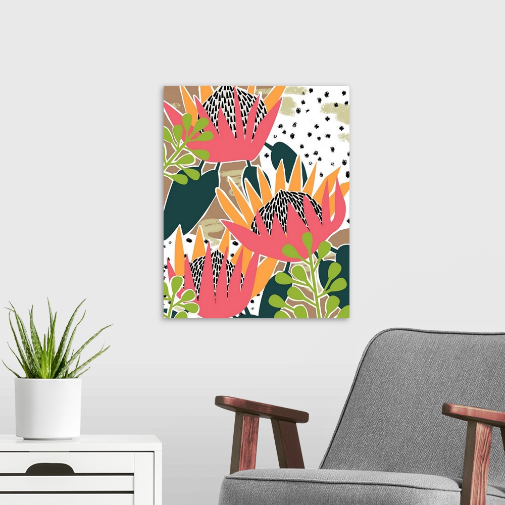 A modern room featuring King Protea II