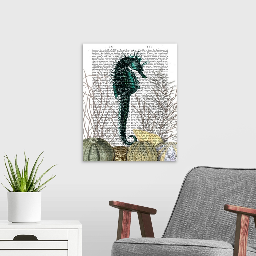 A modern room featuring SeaHorse and Sea Urchins