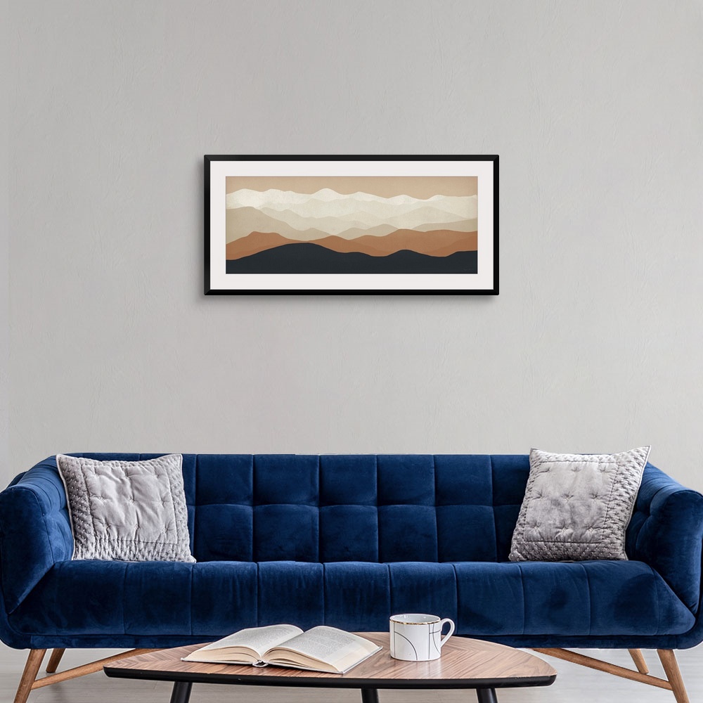 A modern room featuring Terra Cotta Sky Mountains