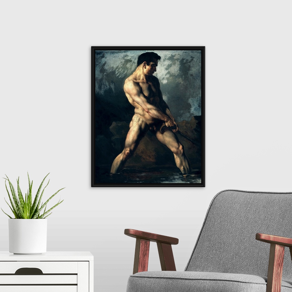 A modern room featuring Study of a Male Nude