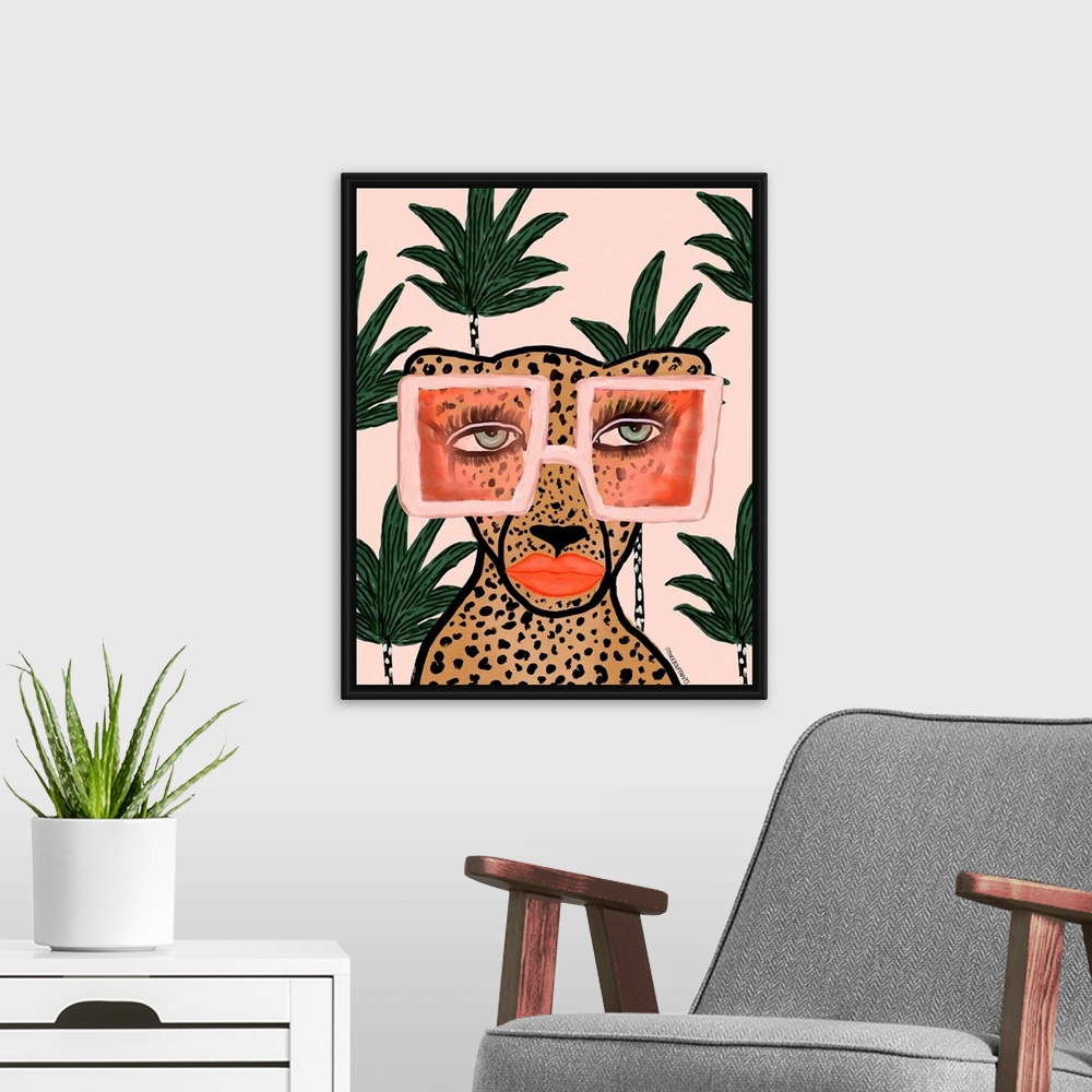 A modern room featuring Tropical Glam Cat