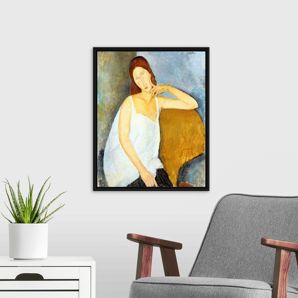 A modern room featuring Modigliani depicted his mistress, Jeanne Hebuterne (1898-1920), in more than twenty works but nev...