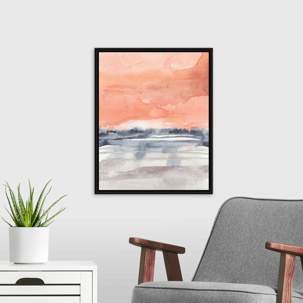 A modern room featuring Coral Sky I