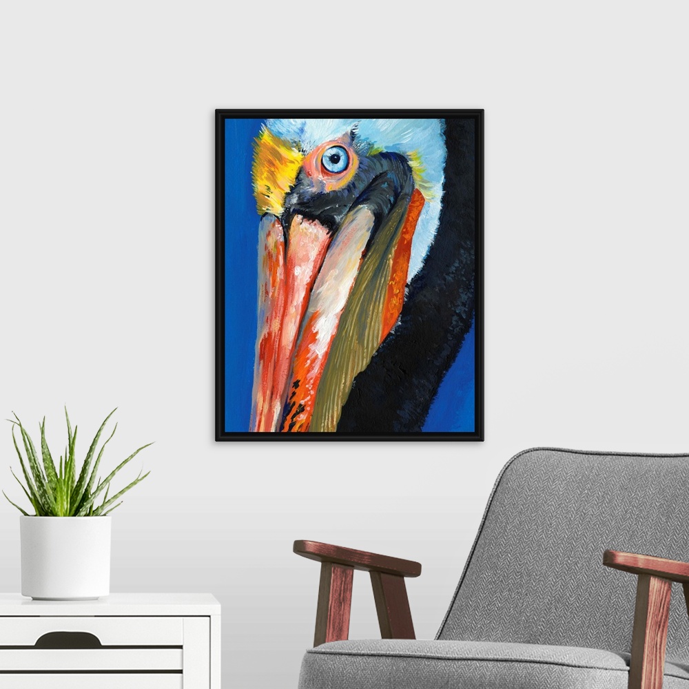 A modern room featuring Vibrant Pelican I