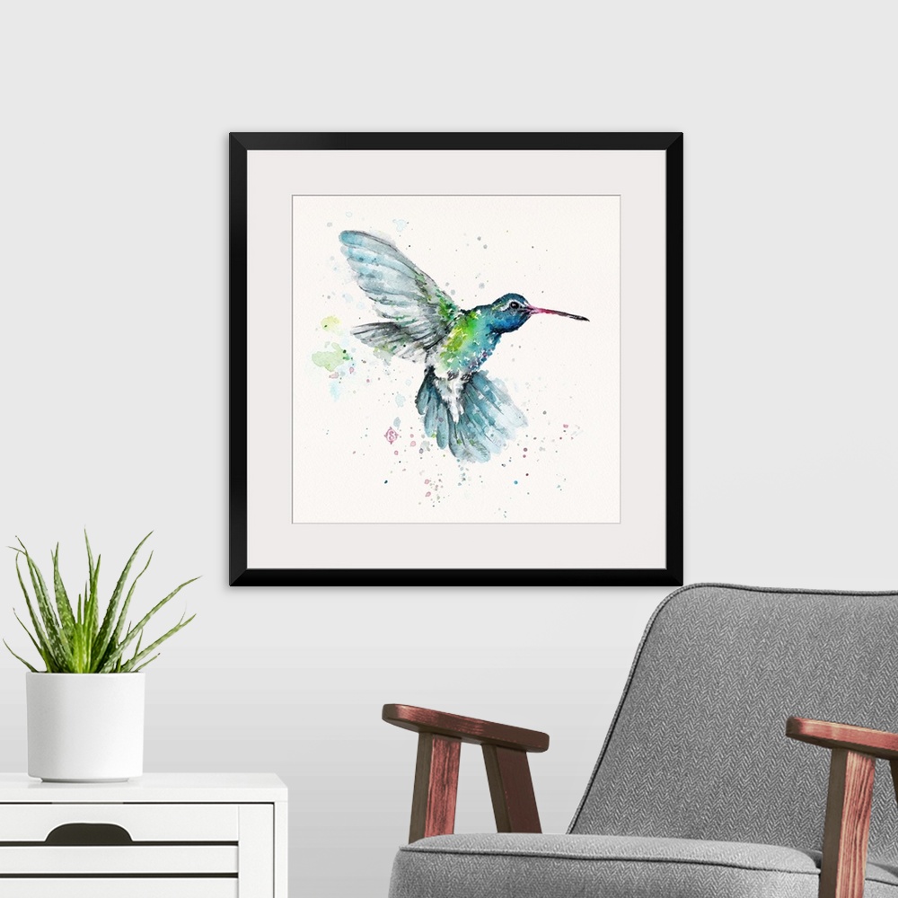 A modern room featuring Hummingbird Flurry