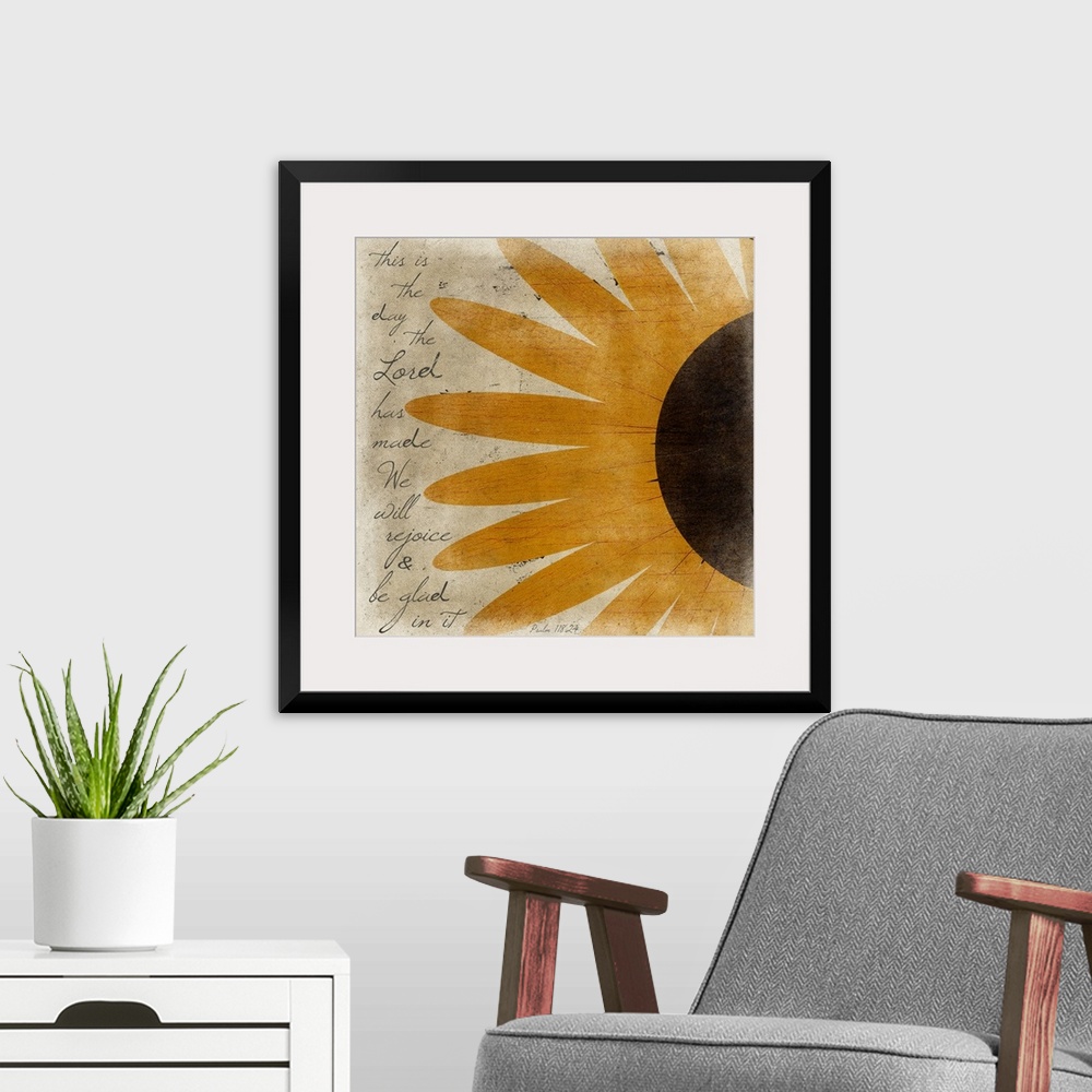 A modern room featuring This is the Day - Sunflower