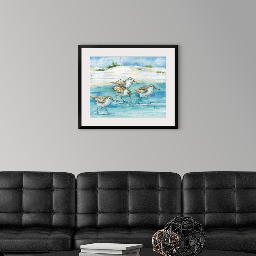A modern room featuring Sandy Sandpipers I