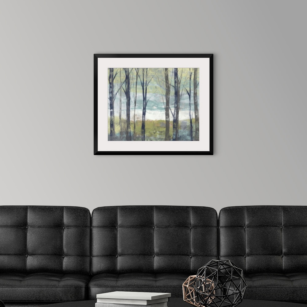 A modern room featuring Pastel Birches II
