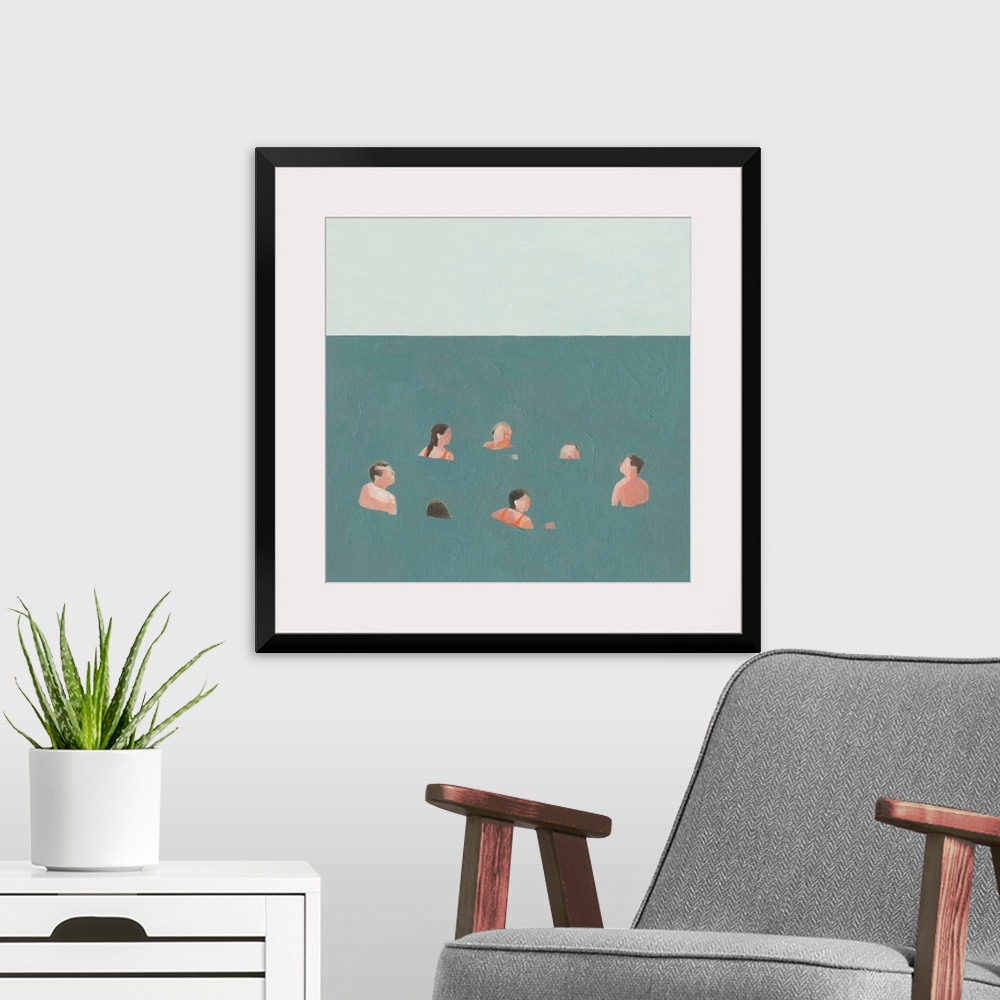 A modern room featuring The Swimmers I