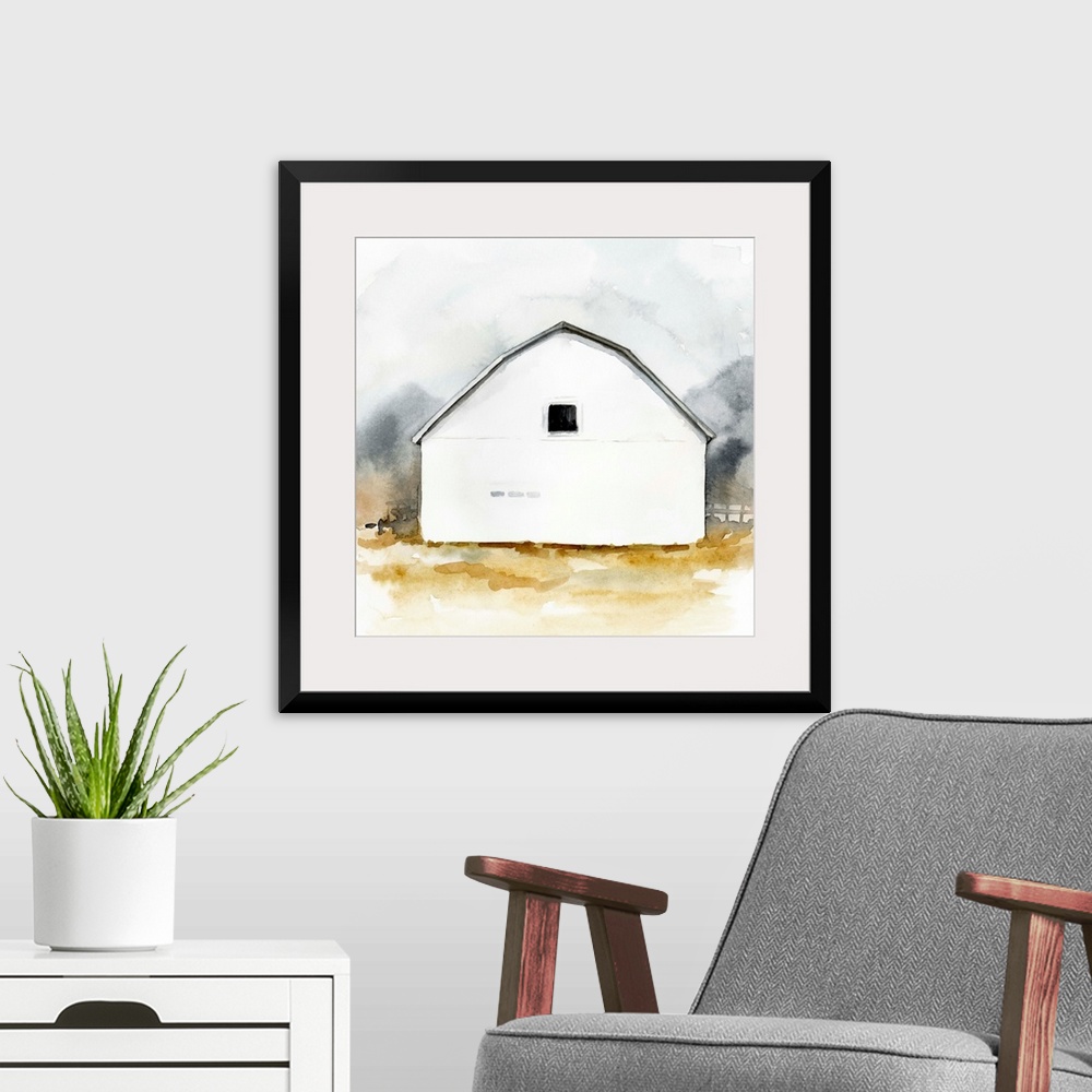 A modern room featuring White Barn Watercolor II