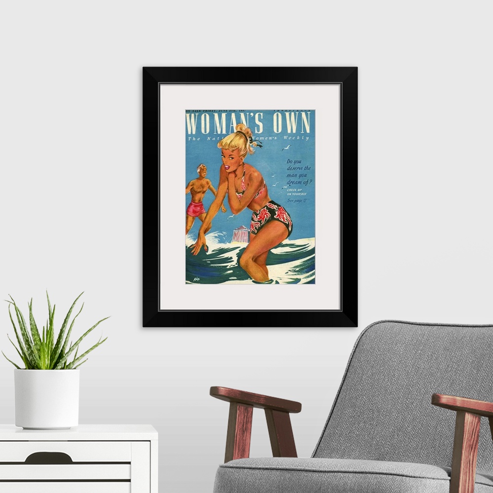A modern room featuring 1940's UK Woman's Own Magazine Cover
