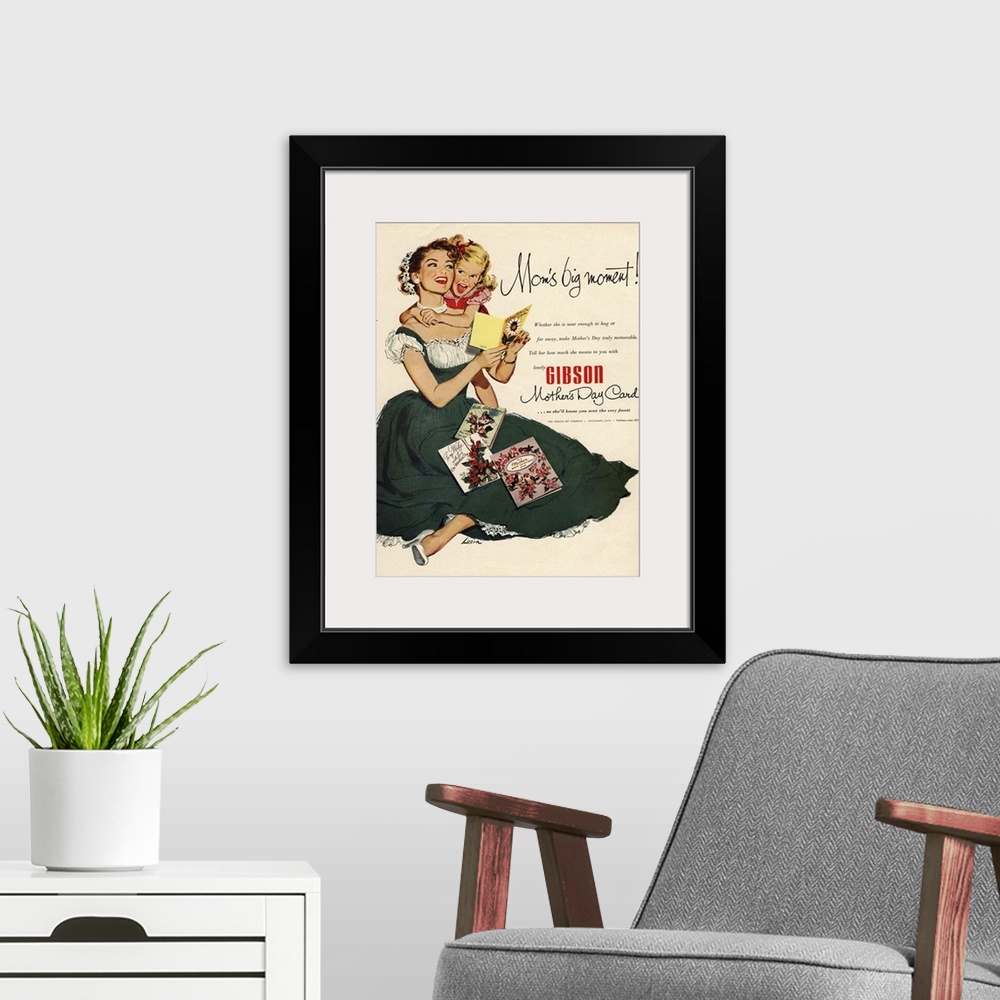 A modern room featuring .1940s.USA.mother's day mothers cards gibson children...
