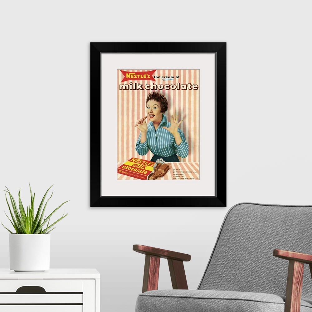 A modern room featuring 1950s UK Nestle's Magazine Advert