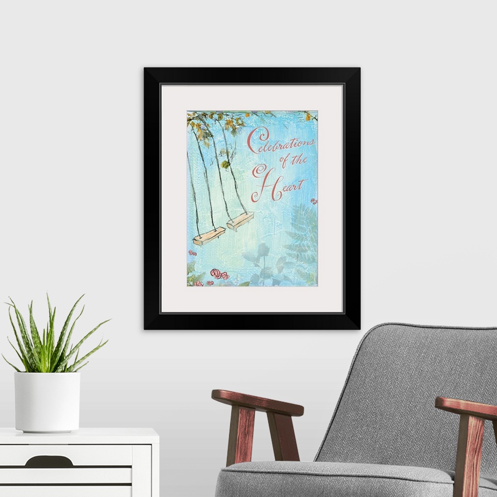 A modern room featuring Swings Inspirational Print