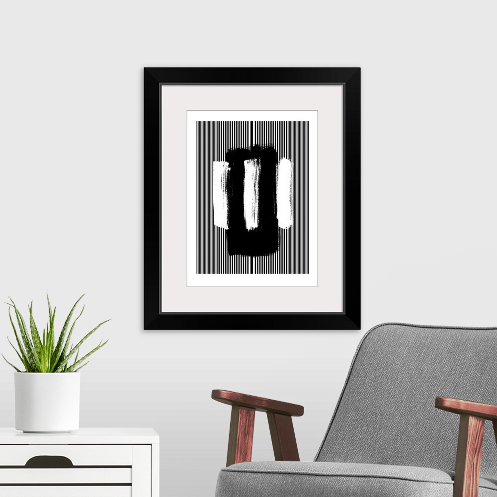 A modern room featuring Abstract Black 5