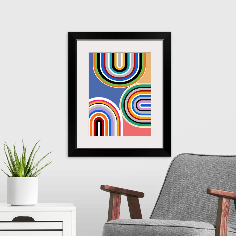 A modern room featuring Abstract Color 1
