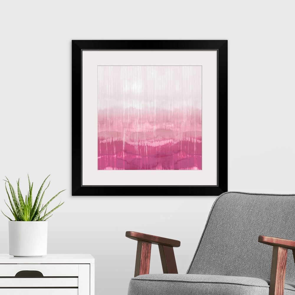 A modern room featuring Abstract Drip Pink