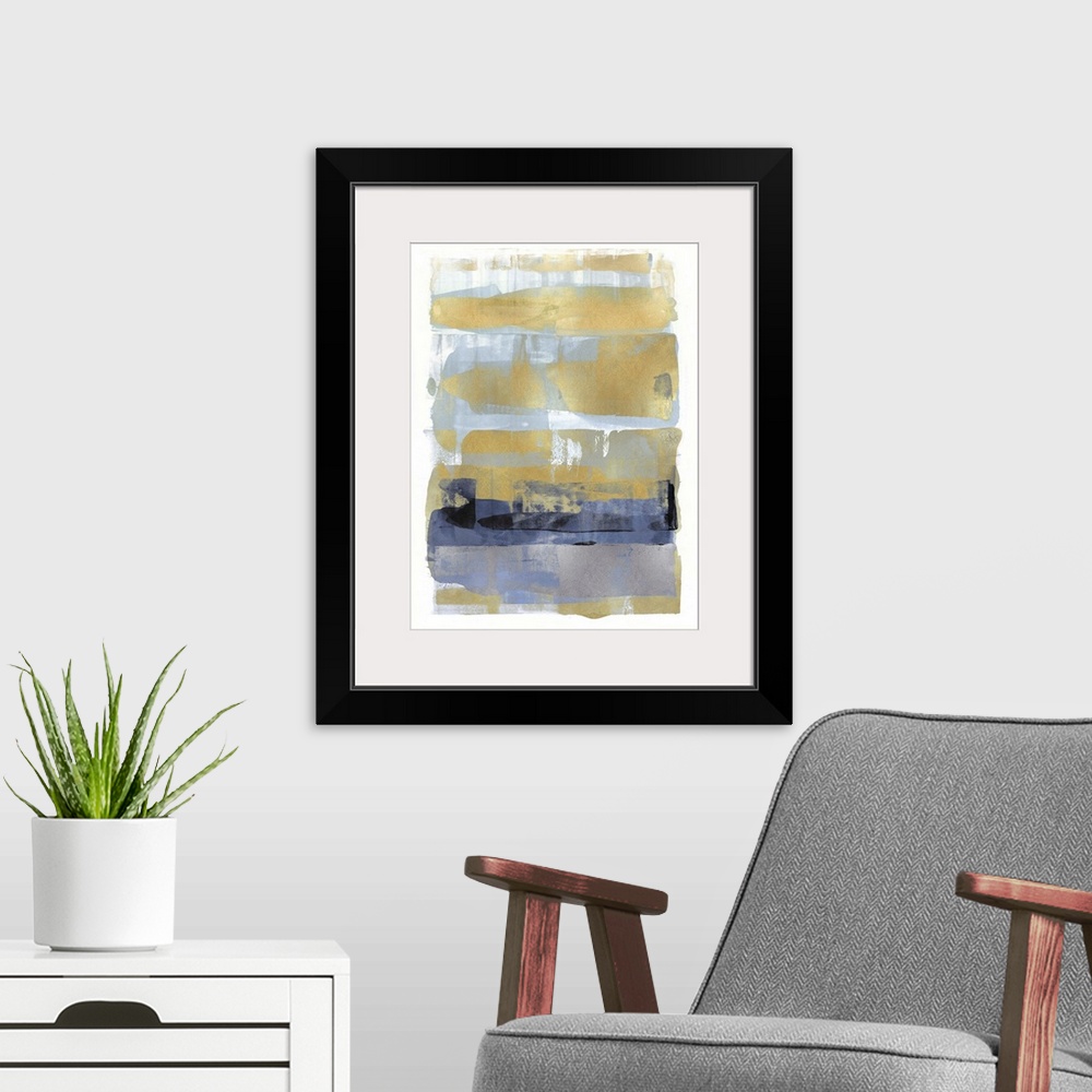 A modern room featuring Abstract Expressions Grey Gold