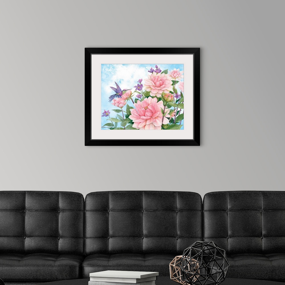 A modern room featuring Bring the garden inside with this lovely array of pink dahlias.
