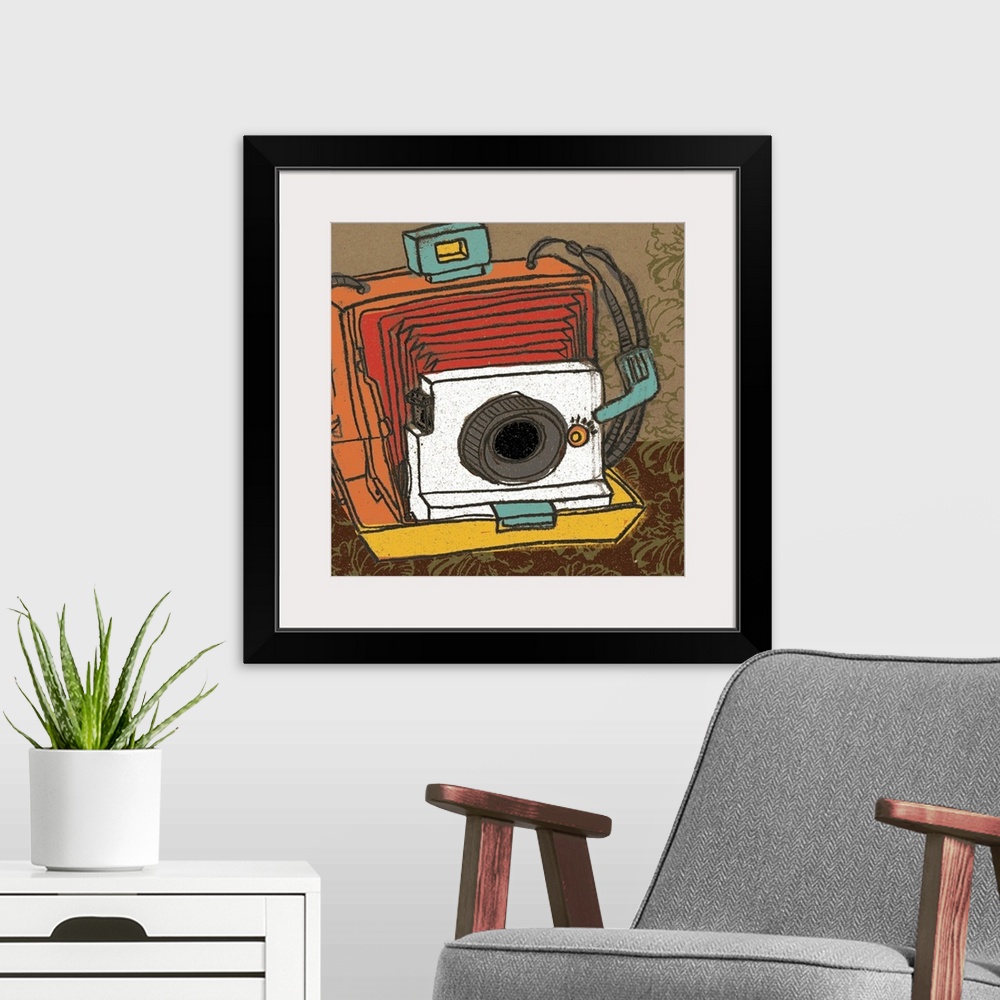 A modern room featuring Nostalgic imagery from the pre-digital age!