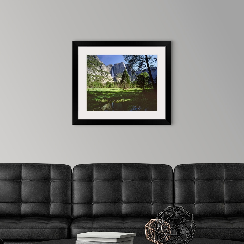 A modern room featuring United States, USA, California, Yosemite National Park, Yosemite Falls with Spring time flow in Y...