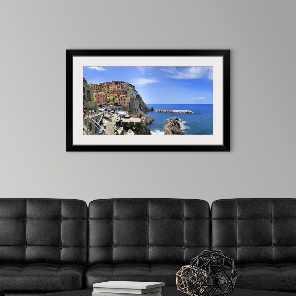 A modern room featuring Italy, Liguria, Riviera di Levante, Cinque Terre, Manarola