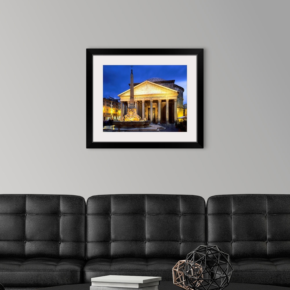 A modern room featuring Italy, Rome, Pantheon, illuminated