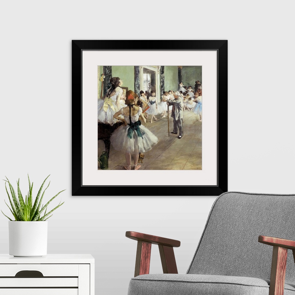 A modern room featuring The Dancing Class