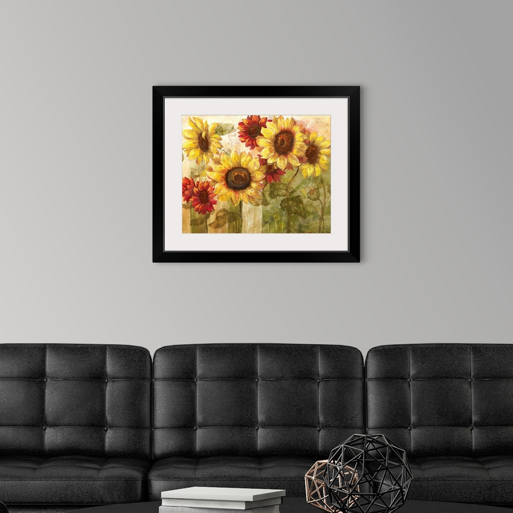 A modern room featuring Sunflower's Delight