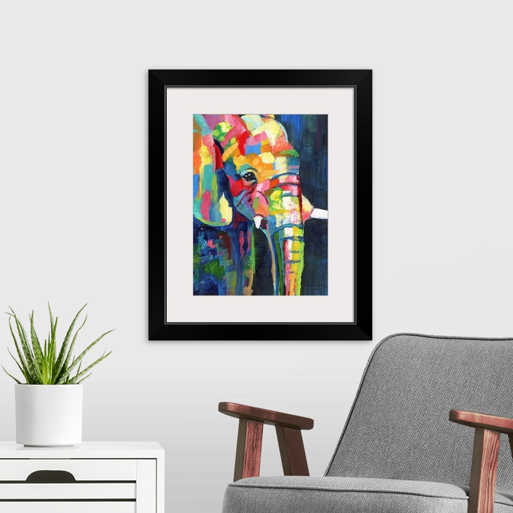 A modern room featuring Vibrant Elephant