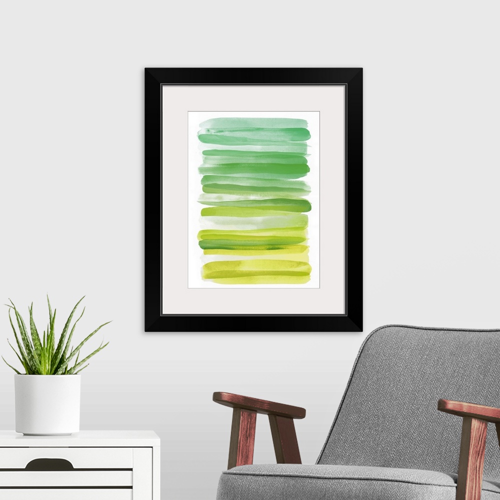 A modern room featuring Watercolor Stripes D