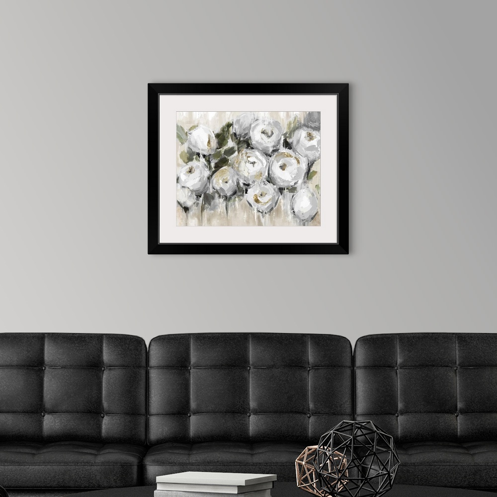 A modern room featuring White Roses With Gold