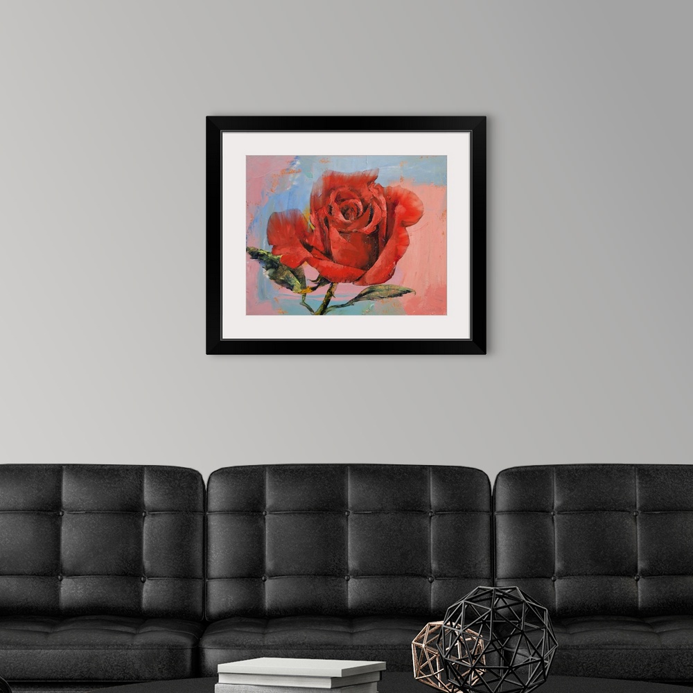 A modern room featuring Red Rose